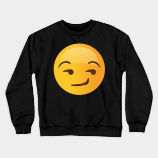 Smirk - Flirting face, smug face, suggestive face Crewneck Sweatshirt